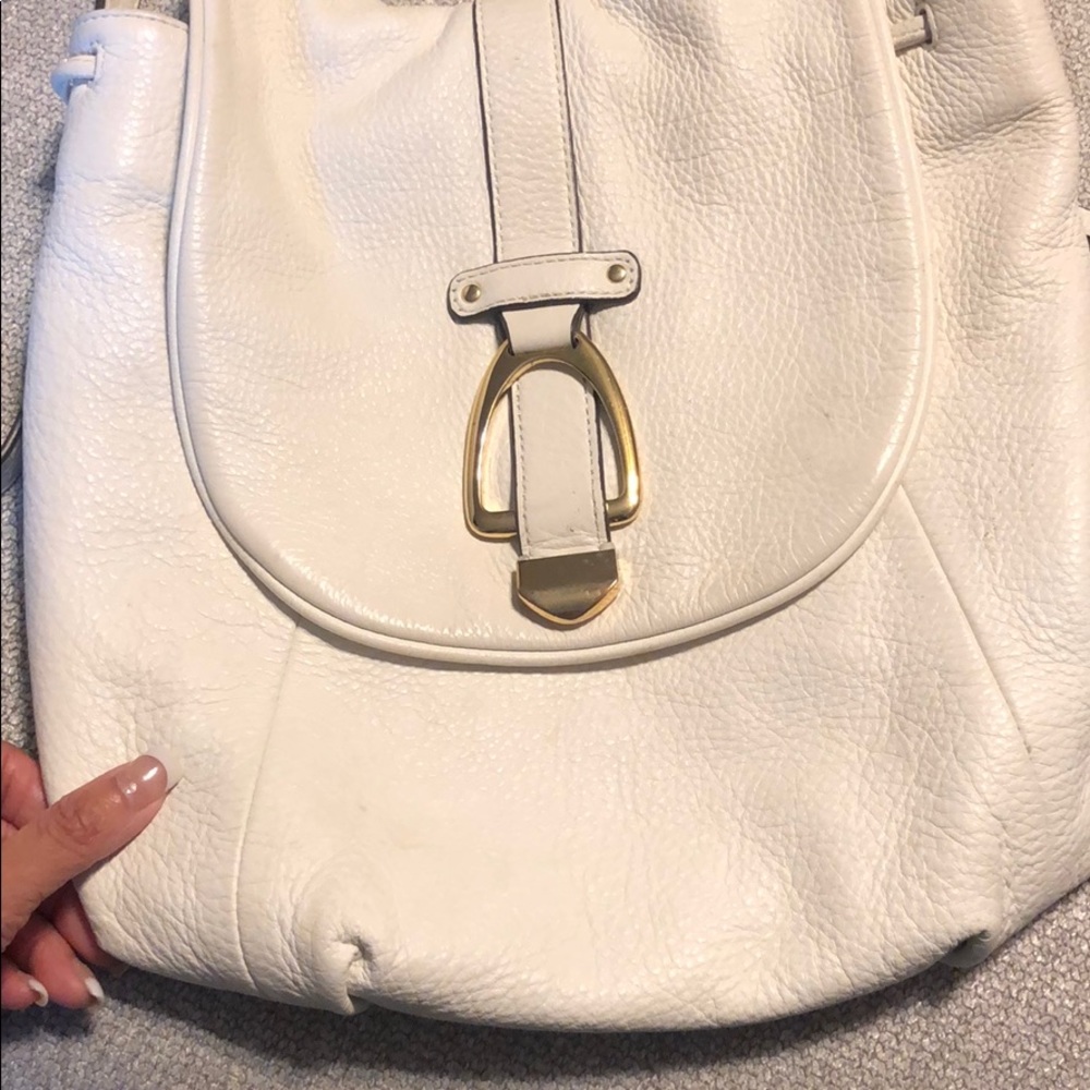 White Genuine Leather GILI Purse